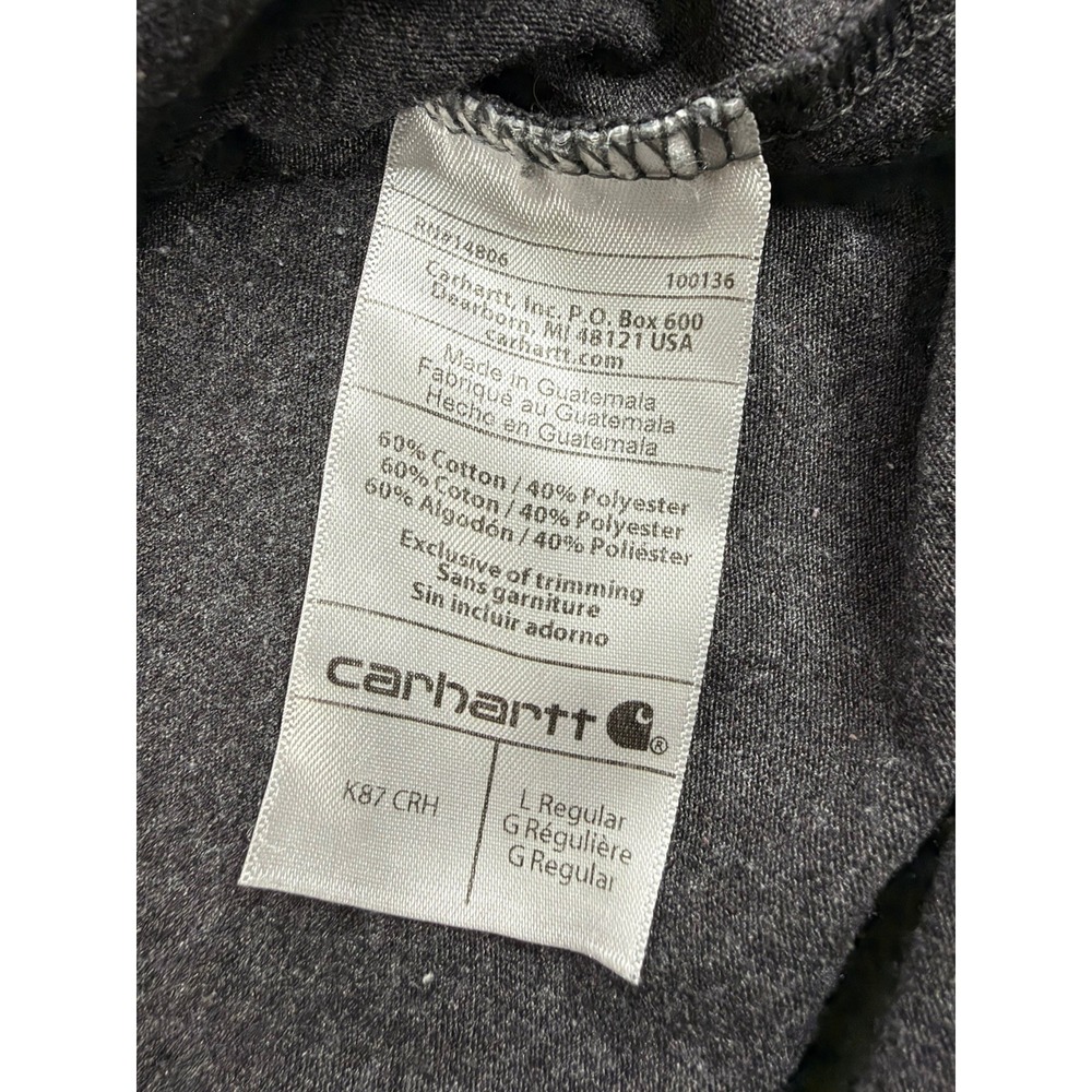 Carhartt Original Fit T-Shirt Men's Large Gray work shirt outdoor with pockets - Picture 5 of 6